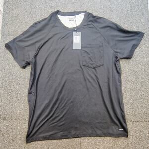 New Motion Pocket T Mens Shirt XL Short Sleeve Black Active Motion Fit Fast Ship